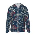thumbnail image 1 of Kll Merry Christmas Winter Print Men'S Women’s Upf 50+ Sun Protection Outdoor Hoodie Jacket Long Sleeve Fishing Hiking Performance Shirt- Small, 1 of 8