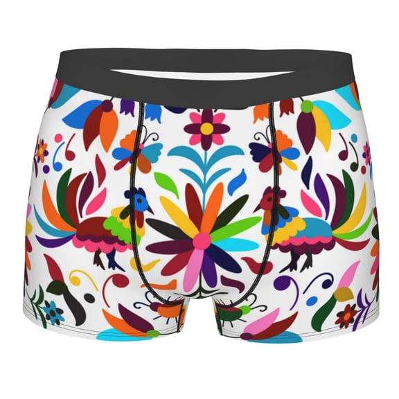 Kll Mexican Bright Style Men'S Cotton Boxer Briefs Underwear-Small