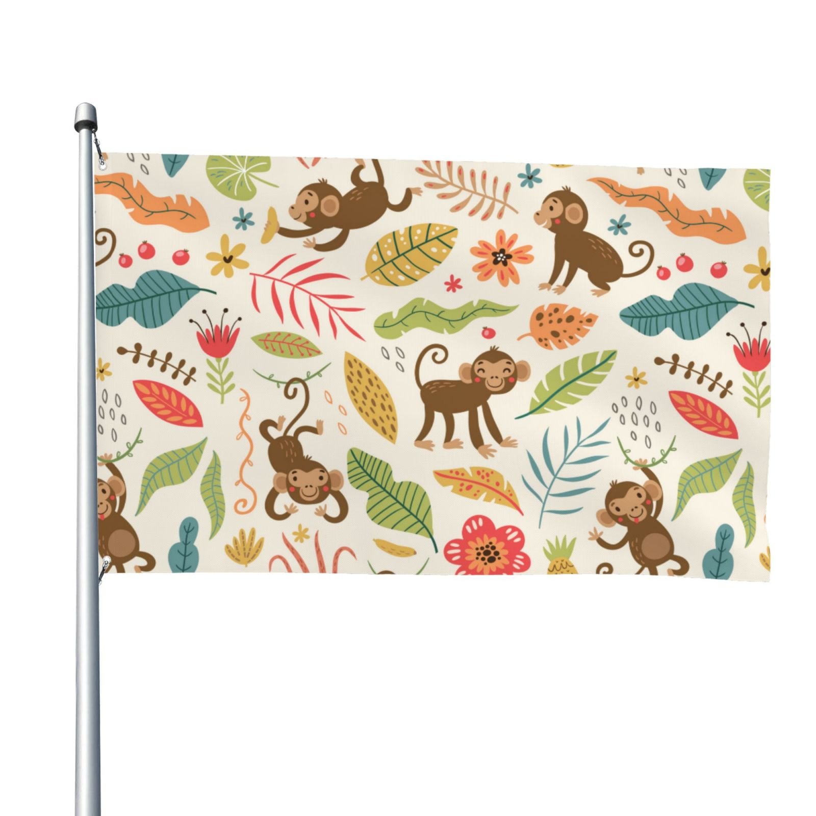 Kll Monkeys In The Jungle Flag 4x6 Ft Parade Party Flag Outdoor Flag ...