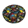 thumbnail image 1 of Kll Monster Car Round Bar Chair Cushion Cover 14 Inch,Bar Stool Protector With Elastic, Soft Washable, 1 of 7