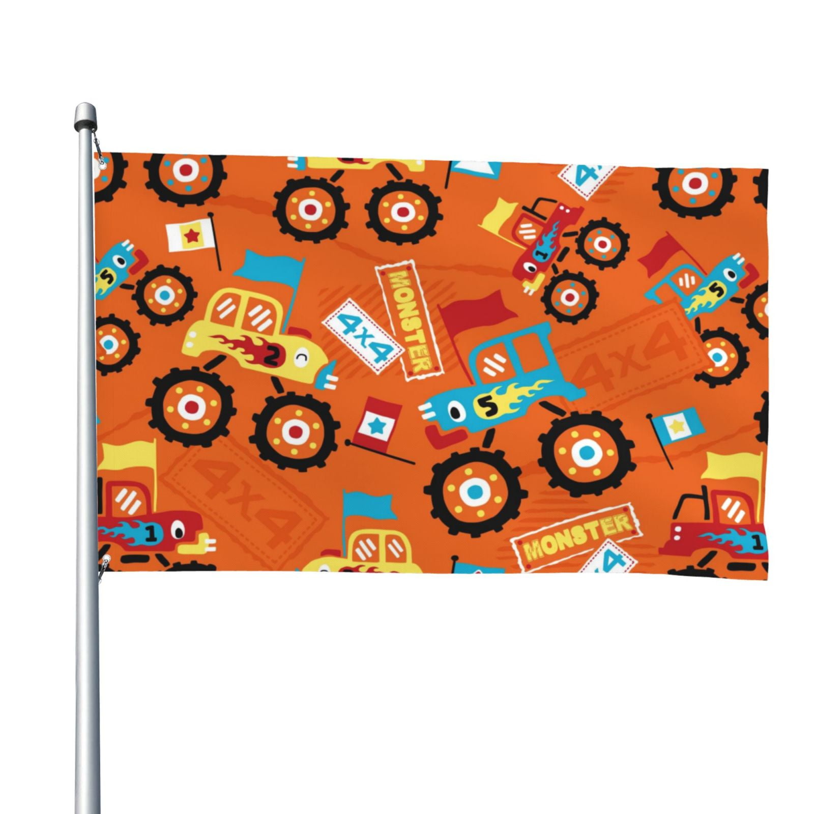 Kll Monster Truck,Truck Cartoon Flag 4x6 Ft Parade Party Flag Outdoor ...