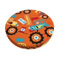 thumbnail image 1 of Kll Monster Truck,Truck Cartoon Round Bar Chair Cushion Cover 12 Inch,Bar Stool Protector With Elastic, Soft Washable, 1 of 7