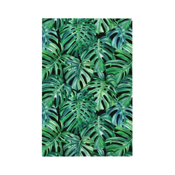 Kll Monstera Leaves Wall Plate,Gloss Finish,Standard Size 1 - 5" X 3", Polycarbonate Thermoplastic,Electric Receptacle Plug Covers
