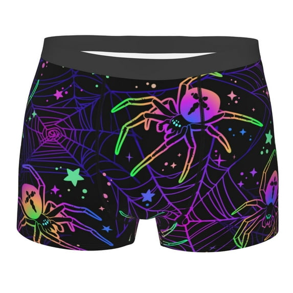 Kll Multi-Colored Spiders Men'S Cotton Boxer Briefs Underwear-Medium