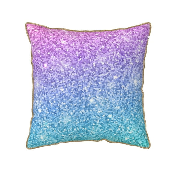 Kll Multicolor Glitter Decorative Throw Pillow Covers Velvet Soft For Couch Sofa Bedroom Living Room Outdoor -20"X20"