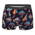 thumbnail image 1 of Kll Mushroom Doodle Men'S Cotton Boxer Briefs Underwear-Large, 1 of 9