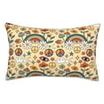 thumbnail image 1 of Kll Mushrooms And Rainbows Peace Pillow Covers Envelope Closure,Super Soft And Cozy Fuzzy Fleece Pillow Case Cover 16"X24", 1 of 9