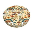 thumbnail image 1 of Kll Mushrooms And Rainbows Peace Round Bar Chair Cushion Cover 13 Inch,Bar Stool Protector With Elastic, Soft Washable, 1 of 7