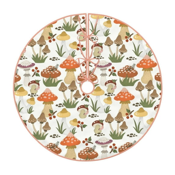 Kll Mushrooms Christmas Tree Skirt 30",Party Decorations Farmhouse For Christmas Decorations Holiday Party