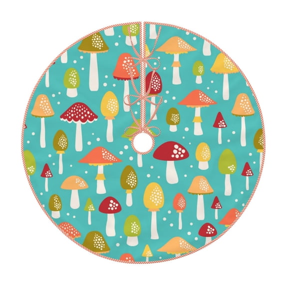 Kll Mushrooms Christmas Tree Skirt 36",Party Decorations Farmhouse For Christmas Decorations Holiday Party