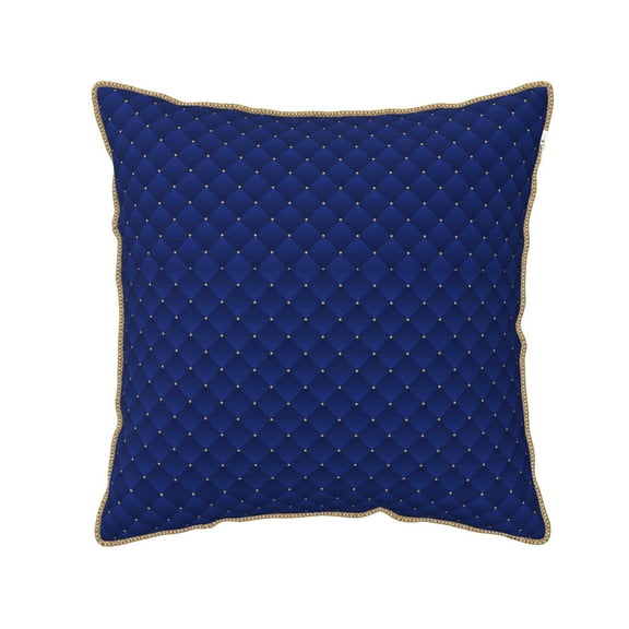 Kll Navy Blue Decorative Throw Pillow Covers Velvet Soft For Couch Sofa Bedroom Living Room Outdoor -16"X16"