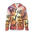 thumbnail image 1 of Kll Not All Who Wander Are Lost Print Men'S Women’s Upf 50+ Sun Protection Outdoor Hoodie Jacket Long Sleeve Fishing Hiking Performance Shirt- X-Large, 1 of 8