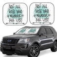 thumbnail image 1 of Kll Not All Who Wander Are Lost1 Windshield Sun Shade 2-Piece Foldable Car Front Window Sunshade For Most Sedans Suv Truck - Auto Sun Blocker Visor Protector Blocks Max Uv Rays - Small, 1 of 7