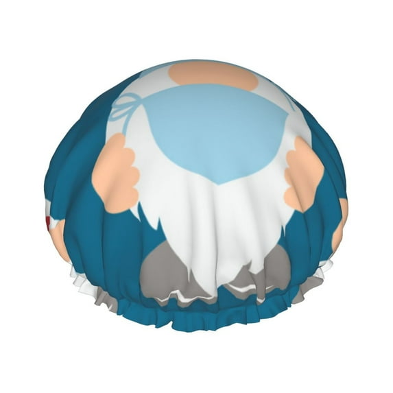 Kll Nurse Doctor Gnomes Pattern Shower Cap & Bath Cap For Women,Reversible Oversized Waterproof Shower Caps For All Hair Lengths,Elastic Reusable Bathing Hair Cap