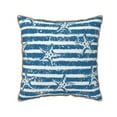 thumbnail image 1 of Kll Ocean On Striped Decorative Throw Pillow Covers Velvet Soft For Couch Sofa Bedroom Living Room Outdoor -18"X18", 1 of 8