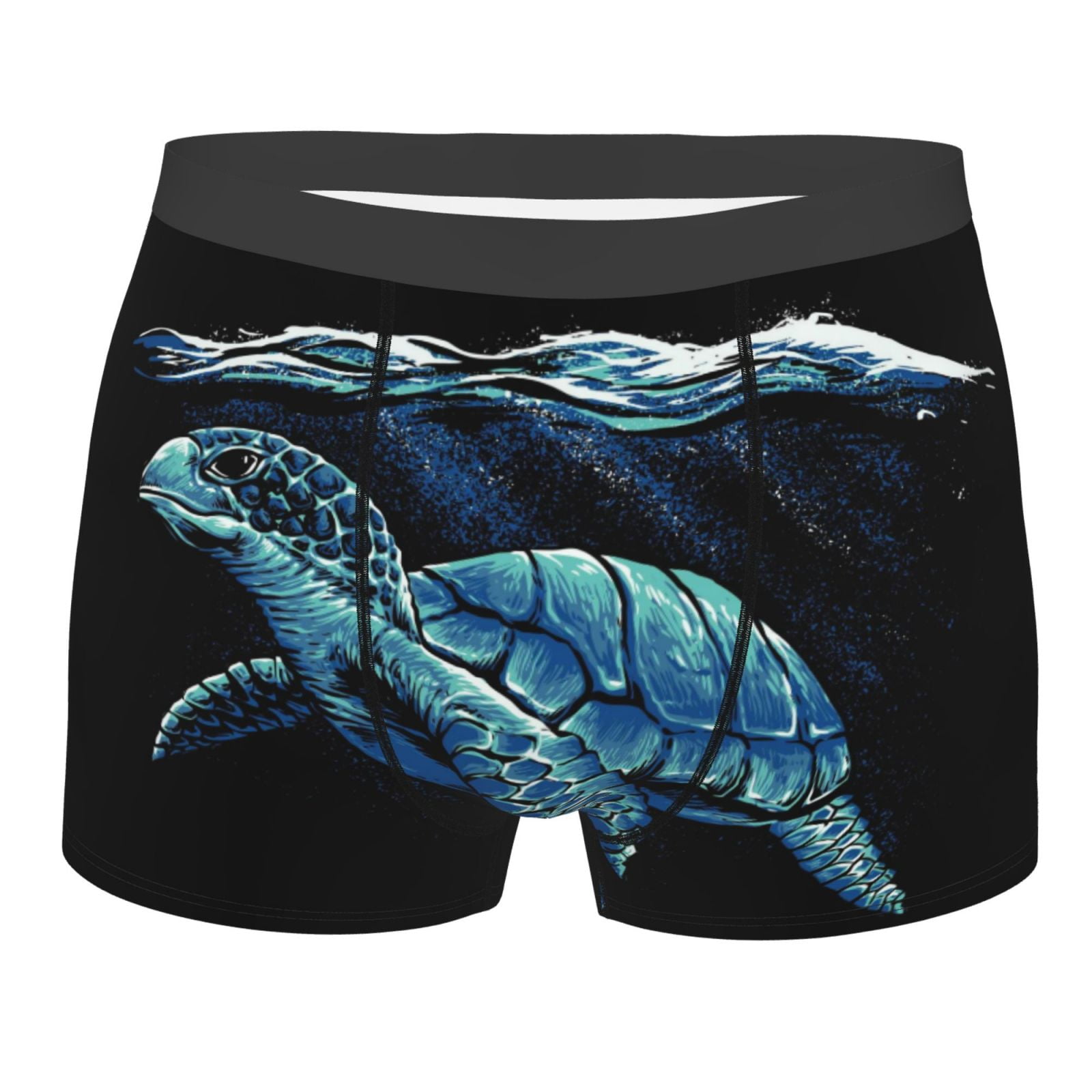 Kll Ocean Turtle Men'S Cotton Boxer Briefs Underwear-Medium 