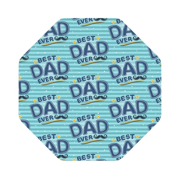 Kll Octagon Drink Coasters Set Of 4,Pu Leather Absorbent Coasters Set Decorative Coffee Cup Coasters Housewarming Gift For Home Decor-Best Dad Ever