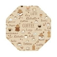 thumbnail image 1 of Kll Octagon Drink Coasters Set Of 4,Pu Leather Absorbent Coasters Set Decorative Coffee Cup Coasters Housewarming Gift For Home Decor-Coffee Time, 1 of 9