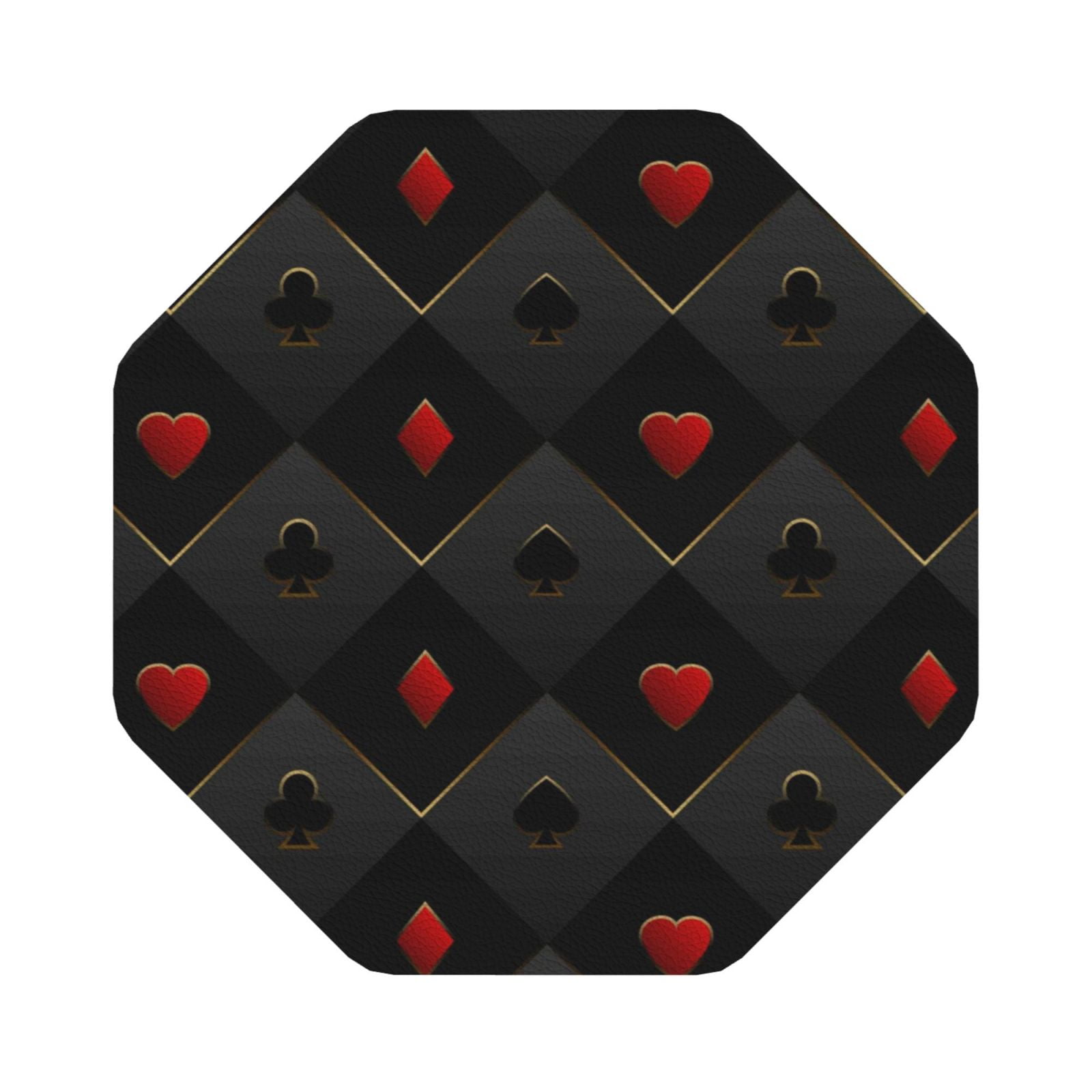 Qekee Color Donut Print PU Leather Absorbent Coasters,Leather Coasters