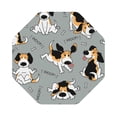 thumbnail image 1 of Kll Octagon Drink Coasters Set Of 4,Pu Leather Absorbent Coasters Set Decorative Coffee Cup Coasters Housewarming Gift For Home Decor-Funny Beagle Active Dog, 1 of 9