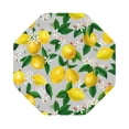 thumbnail image 1 of Kll Octagon Drink Coasters Set Of 4,Pu Leather Absorbent Coasters Set Decorative Coffee Cup Coasters Housewarming Gift For Home Decor-Lemon Seamless Pattern Oil Painting Effect, 1 of 9