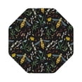 thumbnail image 1 of Kll Octagon Drink Coasters Set Of 4,Pu Leather Absorbent Coasters Set Decorative Coffee Cup Coasters Housewarming Gift For Home Decor-Wasp And Florals, 1 of 9