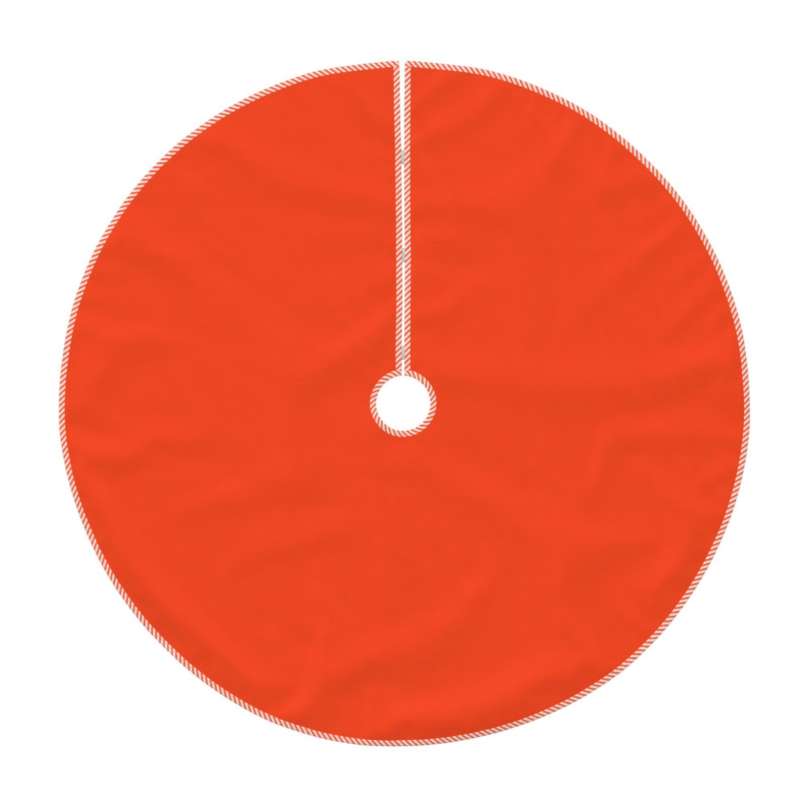 Orange Christmas Tree Skirt 