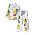 thumbnail image 1 of Kll Orange Green Avocado Sleepwear Mens Flannel Pajamas,Long Cotton Pj Set, 1 of 9