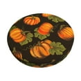 thumbnail image 1 of Kll Orange Pumpkin Autumn Maple Falling Leaves Round Bar Chair Cushion Cover 13 Inch,Bar Stool Protector With Elastic, Soft Washable, 1 of 7
