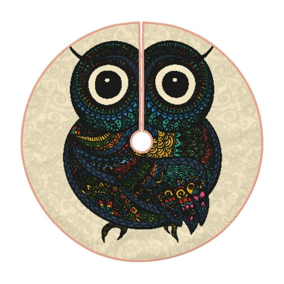 Kll Owl With Mandala Christmas Tree Skirt 30",Party Decorations Farmhouse For Christmas Decorations Holiday Party