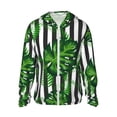 thumbnail image 1 of Kll Palm Greenery Print Men'S Women’s Upf 50+ Sun Protection Outdoor Hoodie Jacket Long Sleeve Fishing Hiking Performance Shirt- Xx-Large, 1 of 8