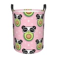 thumbnail image 1 of Kll Panda Avocado Waterproof Foldable Laundry Hamper Bucket With Handles For Storage Bin,Kids Room,Home Organizer (Small), 1 of 8
