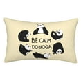 thumbnail image 1 of Kll Panda Doing Yoga Pillow Covers Envelope Closure,Super Soft And Cozy Fuzzy Fleece Pillow Case Cover 16"X24", 1 of 9