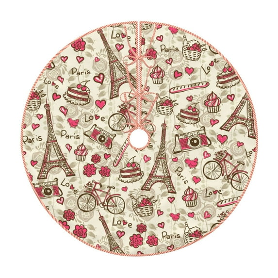 Kll Paris Vintage Christmas Tree Skirt 30",Party Decorations Farmhouse For Christmas Decorations Holiday Party
