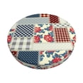 thumbnail image 1 of Kll Patchwork In Country Style Round Bar Chair Cushion Cover 14 Inch,Bar Stool Protector With Elastic, Soft Washable, 1 of 7