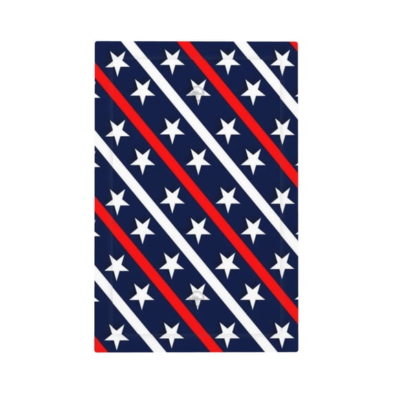 Kll Patriotic Star Pattern Wall Plate,Gloss Finish,Standard Size 1 - 5" X 3", Polycarbonate Thermoplastic,Electric Receptacle Plug Covers