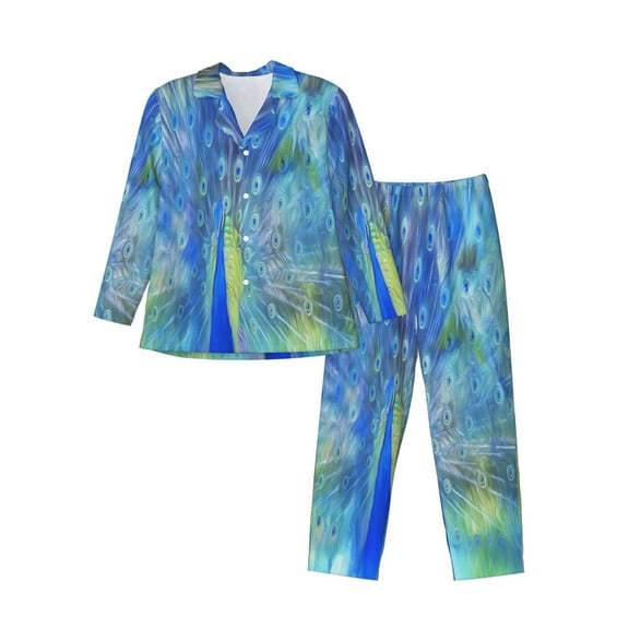 Kll Peacock Sleepwear Mens Flannel Pajamas,Long Cotton Pj Set