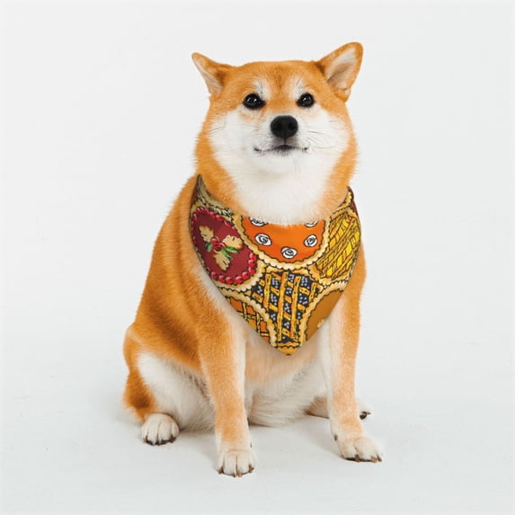 Kll Pies Dog Bandanas,Triangle Reversible Pet Scarf For Small Medium Large And Extra Large Dogs-Large
