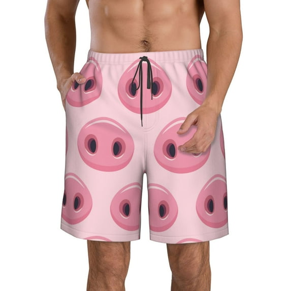 Kll Pig Nose Men'S Casual Summer Beach Shorts Hawaiian Shorts With Pockets-Large