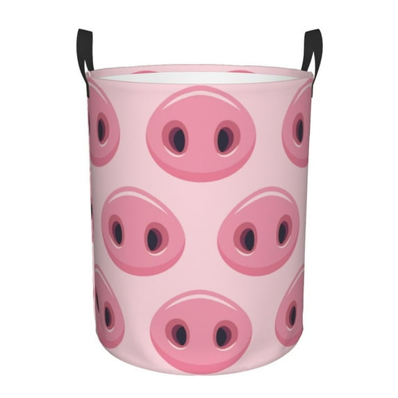 Kll Pig Nose Waterproof Foldable Laundry Hamper Bucket With Handles For Storage Bin,Kids Room,Home Organizer (Medium)