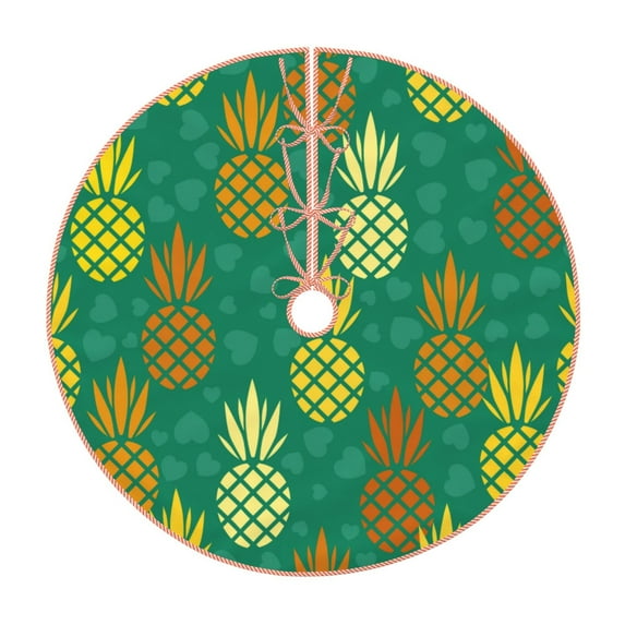 Kll Pineapples1 Christmas Tree Skirt 36",Party Decorations Farmhouse For Christmas Decorations Holiday Party