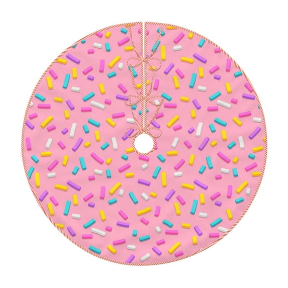 Kll Pink Donut Christmas Tree Skirt 36",Party Decorations Farmhouse For Christmas Decorations Holiday Party