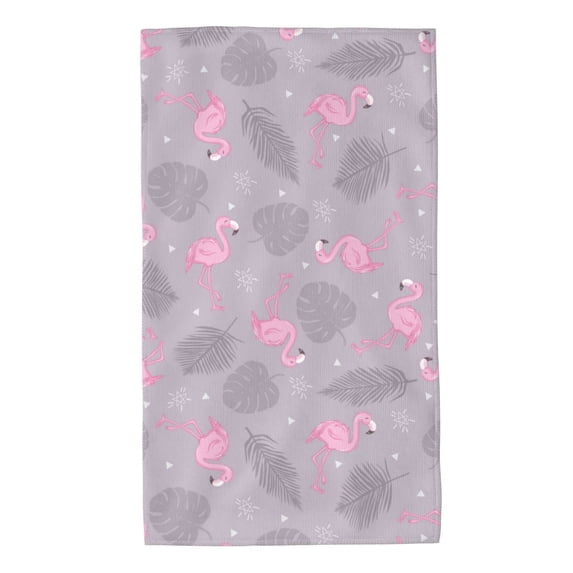Kll Pink Flamingo (2) Ultra Absorbent & Soft Hand Towels For Bath, Hand, Face, Gym And Spa-27.5x16in