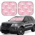 thumbnail image 1 of Kll Pink Flamingo Windshield Sun Shade 2-Piece Foldable Car Front Window Sunshade For Most Sedans Suv Truck - Auto Sun Blocker Visor Protector Blocks Max Uv Rays - Large, 1 of 7