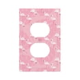 thumbnail image 1 of Kll Pink Flamingos And Flowers Wall Plate,Gloss Finish,Standard Size 1 - 5" X 3", Polycarbonate Thermoplastic,Electric Receptacle Plug Covers, 1 of 8
