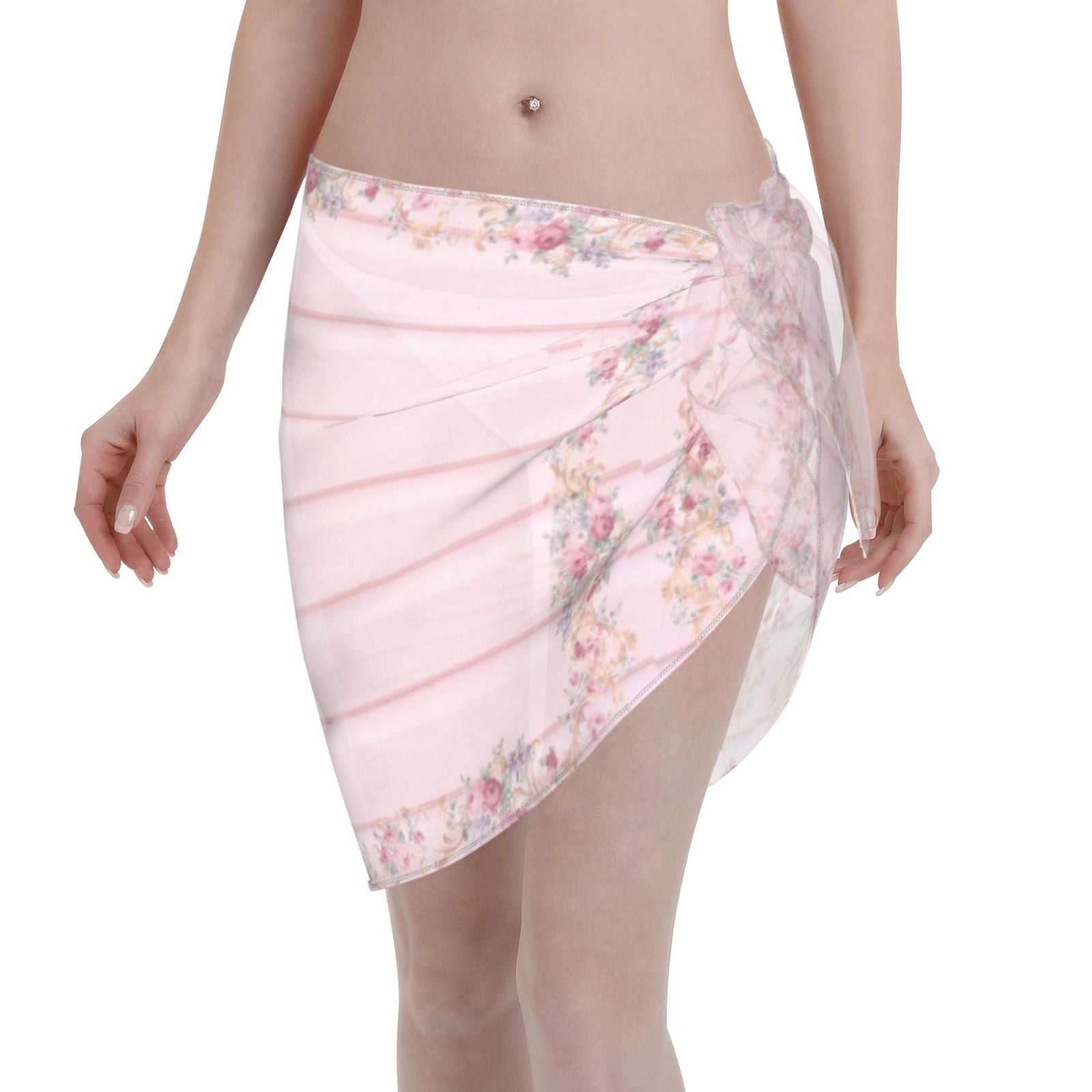 Jupe De Plage Sarong Plage Femme Mousseline - Paréo Bikini Franges Taille Unique Jupe Plage Mousseline