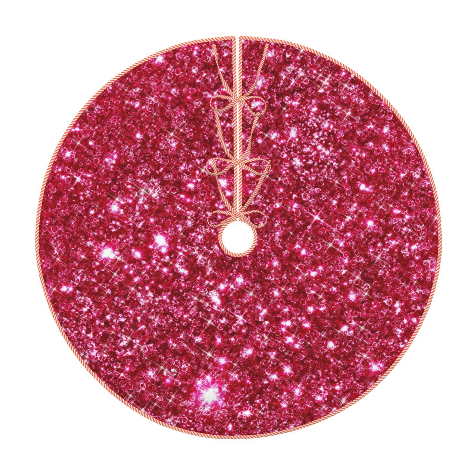 Kll Pink Glitter Christmas Tree Skirt 48",Party Decorations Farmhouse