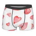 thumbnail image 1 of Kll Pink Hearts Men'S Cotton Boxer Briefs Underwear-Medium, 1 of 9