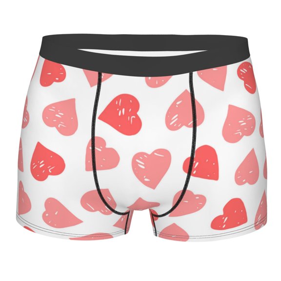 Kll Pink Hearts1 Men'S Cotton Boxer Briefs Underwear-Small