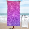 thumbnail image 1 of Kll Pink Purple Glitter Microfiber Beach Towel Fast Drying,Extra Large 31.5"X63" Sand Free Beach Towel Super Lightweight Towels, 1 of 8